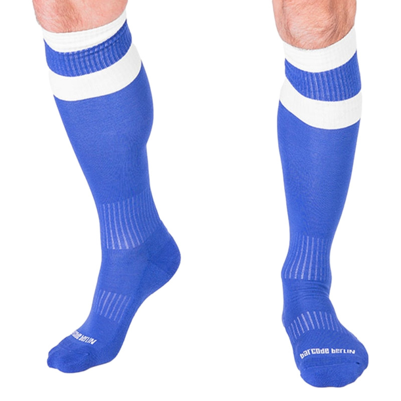 Barcode Berlin Chaussettes Football Socks Bleu-Blanc